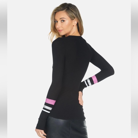 Lauren Moshi “The Go-Go’s” McKinley Thermal Top - Sz S - Picture 3 of 13